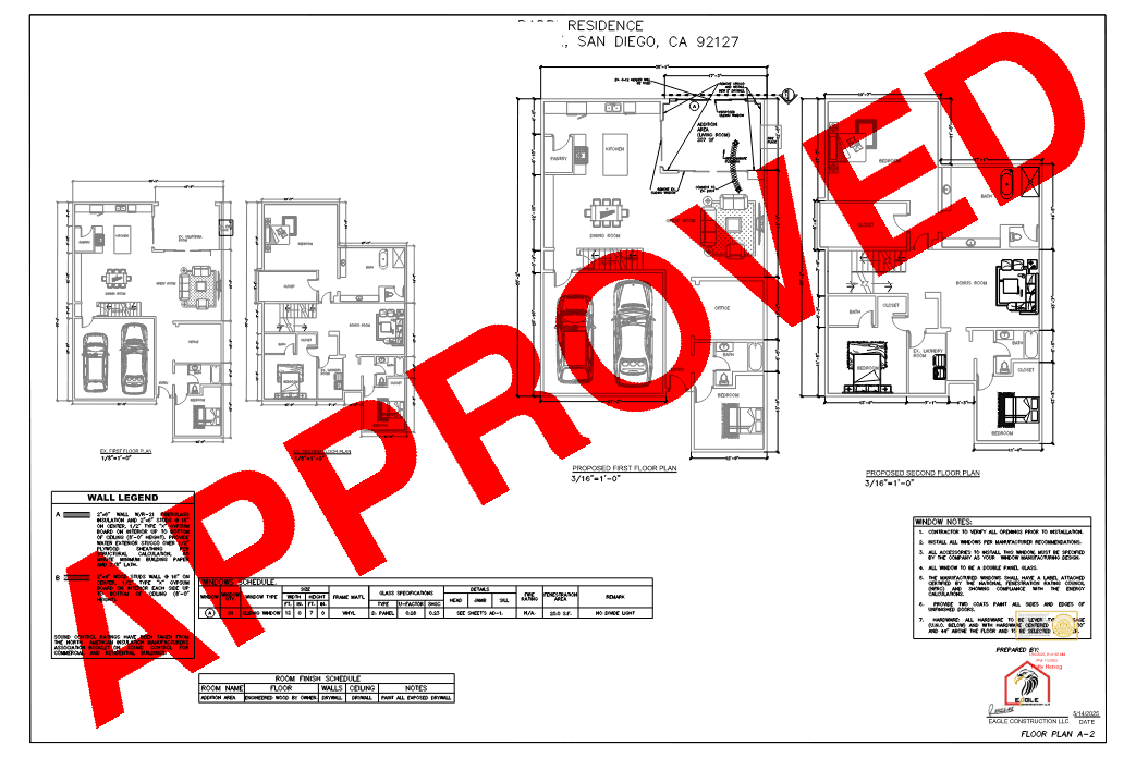 Permit-approved plan sheet 3, engineered and stamped by Eagle Construction & Engineering