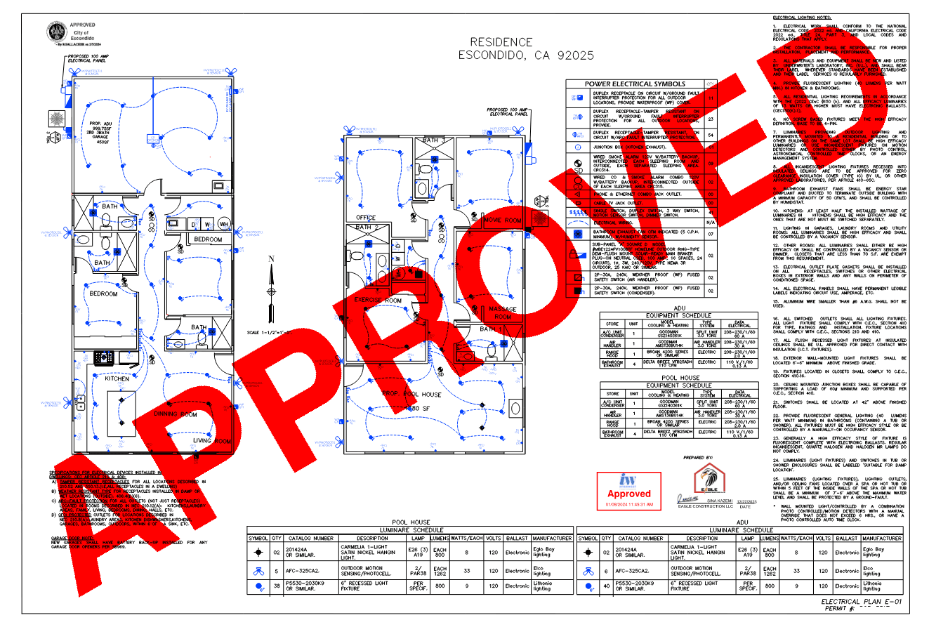 Permit-approved plan sheet 6, engineered and stamped by Eagle Construction & Engineering