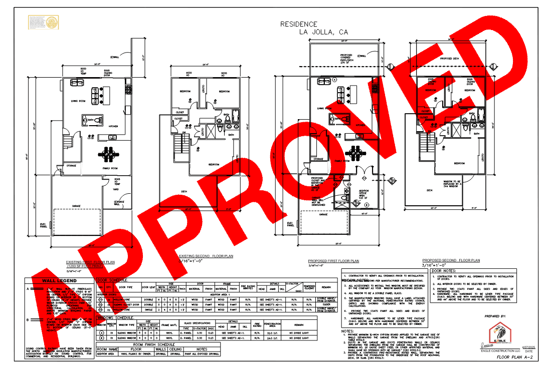 Permit-approved plan sheet 8, engineered and stamped by Eagle Construction & Engineering